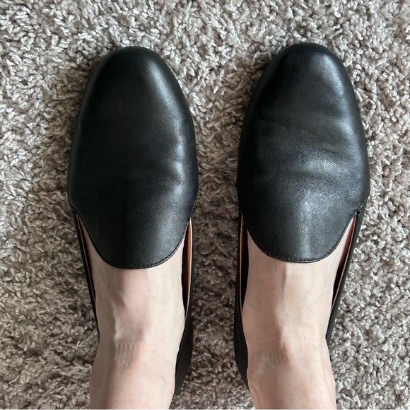 CALVIN KLEIN Orabela Black Leather Flats - Picture 10 of 10